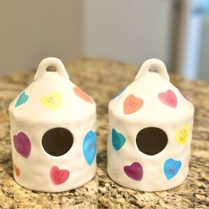 Mini Colorful Candy Hearts Conversation Valentines Birdhouses New